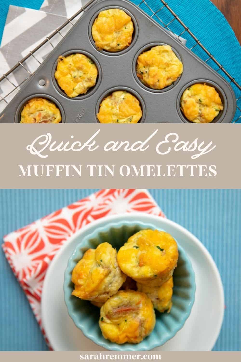 If you're as busy a Mom as I am, you'll love this quick and easy meal idea- perfect for breakfast, lunch or dinner. Give these muffin tin omelettes a go!