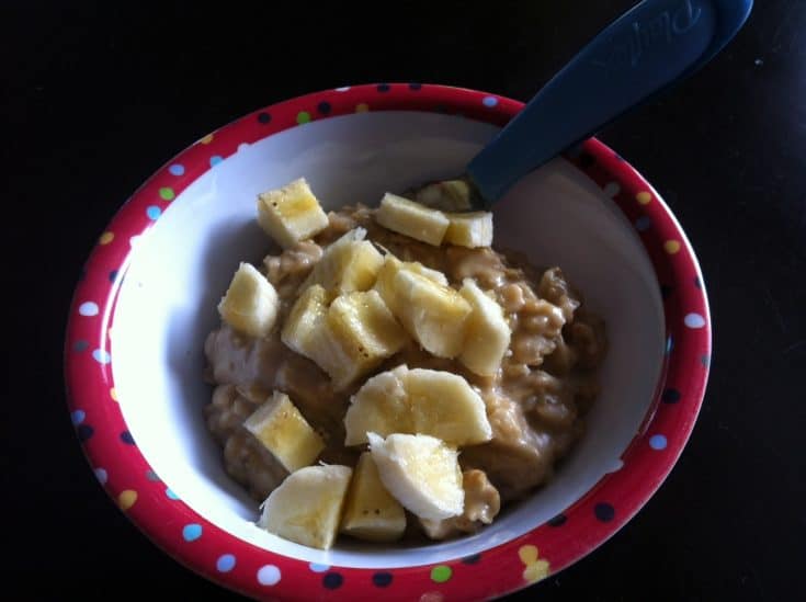 Peanut Butter and Banana Oatmeal