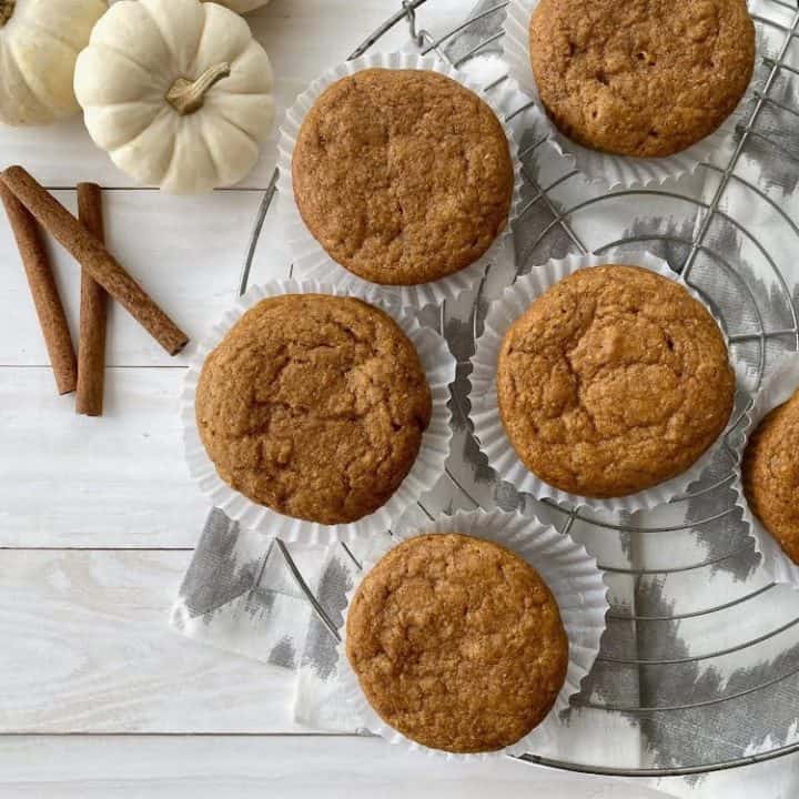 wholegrain pumpkin spice muffins