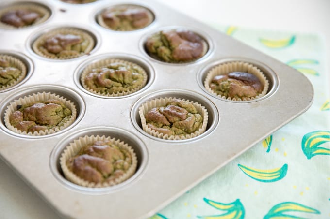 green monster blender muffins made with spinach