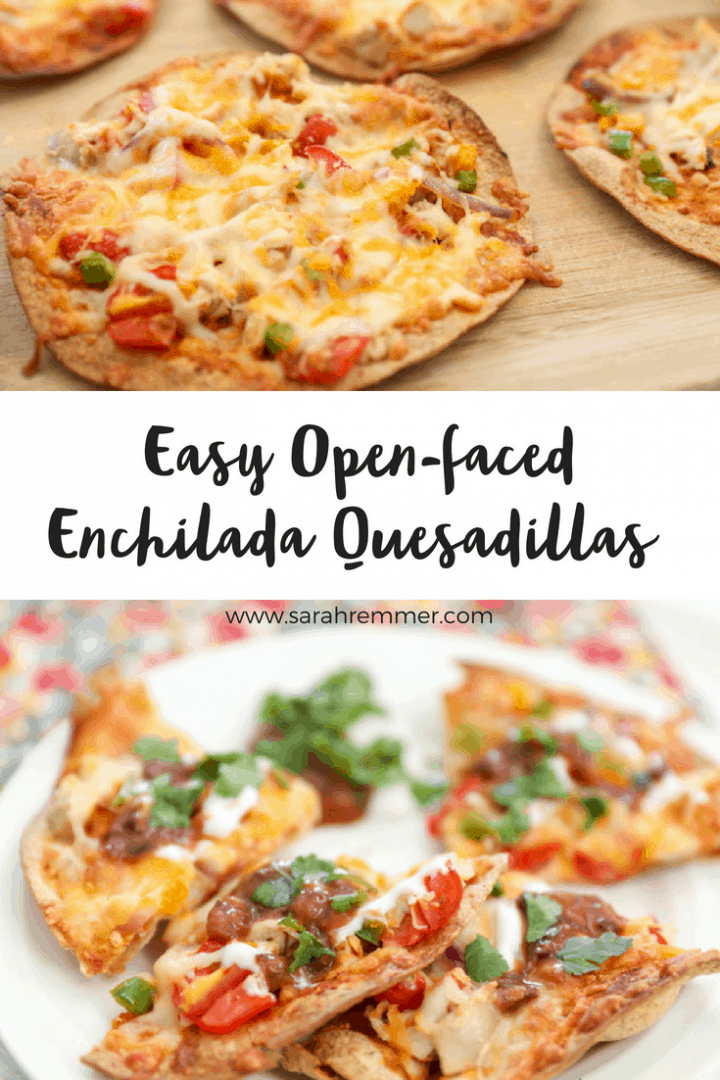 Easy OpenFaced Enchilada Quesadilla Recipe