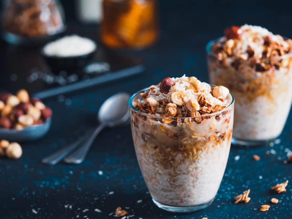 Gingerbread coconut overnight oats