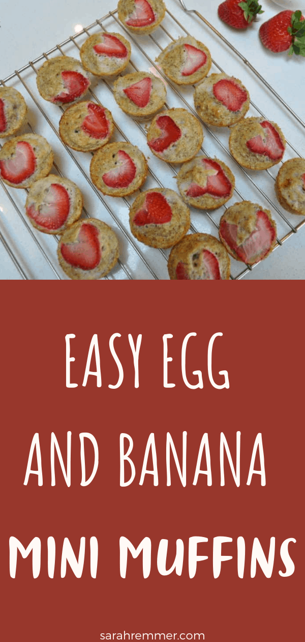 pinterest pin for easy egg and banana muffins