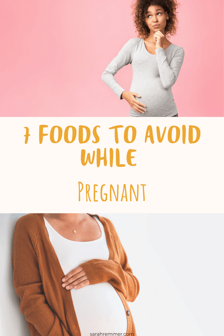 pinterest pin of 7 foods to avoid when pregnant