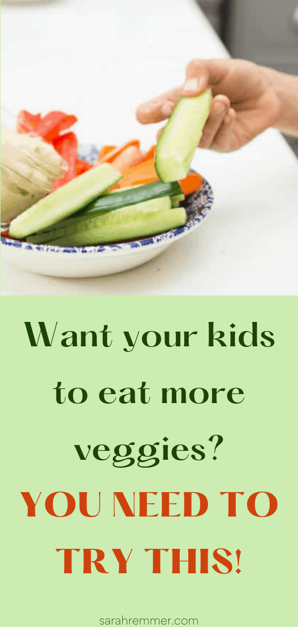Want your kids to eat more veggies? Try this simple trick! #eatmoreveggies #feedingkids #eatyourveggies