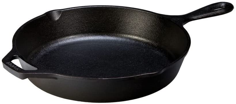 Lodge Cast Iron Skillet, Pre-Seasoned and Ready for Stove Top or Oven Use, 10.25", Black
