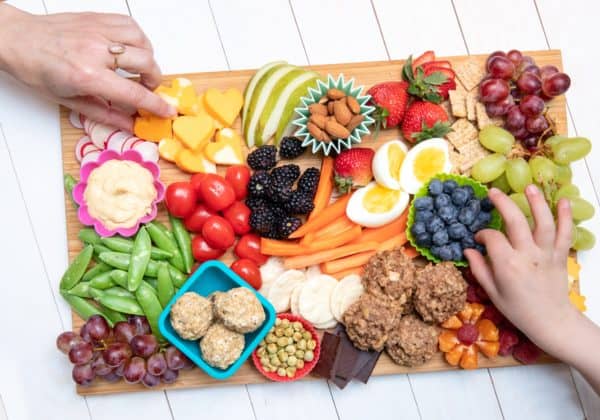 healthy snack board for kids