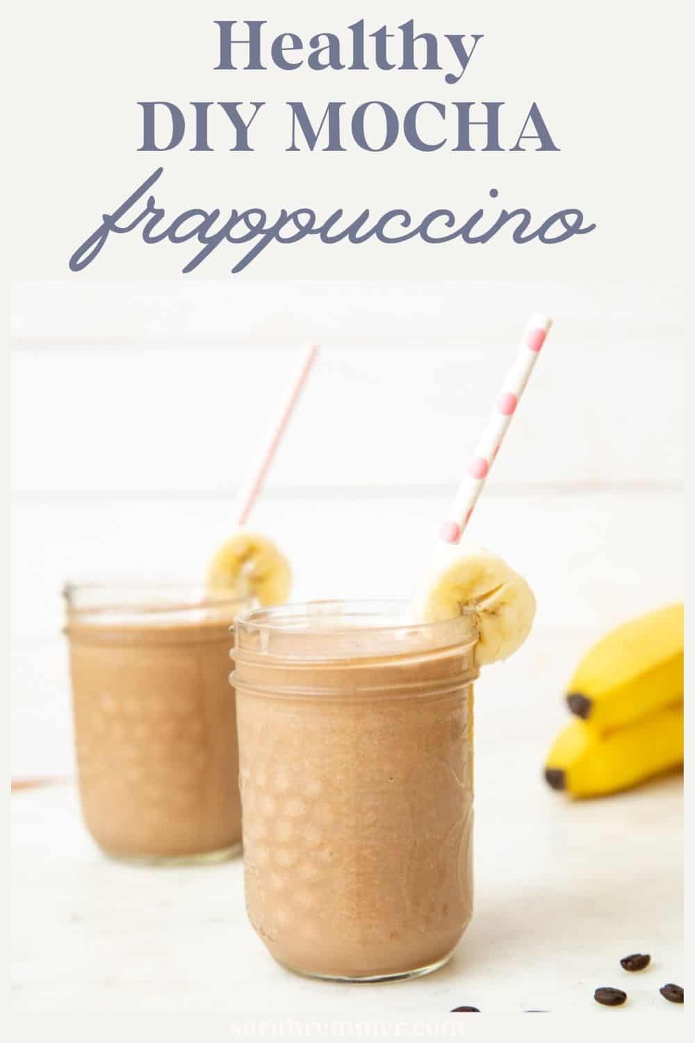 This refreshing and nutritious DIY mocha frappuccino smoothie will make you feel like you're drinking the Starbucks version, only better and healthier!