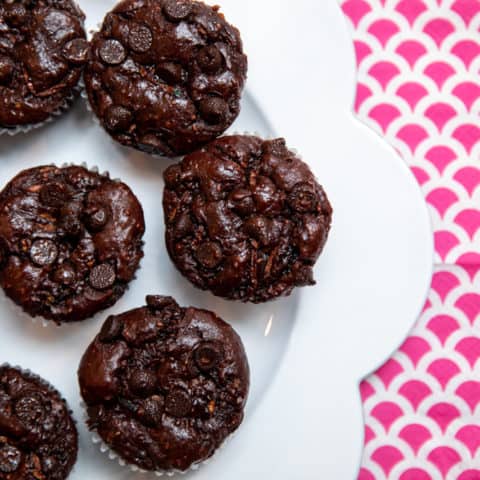 chocolate zucchini muffins that can be made in the blender