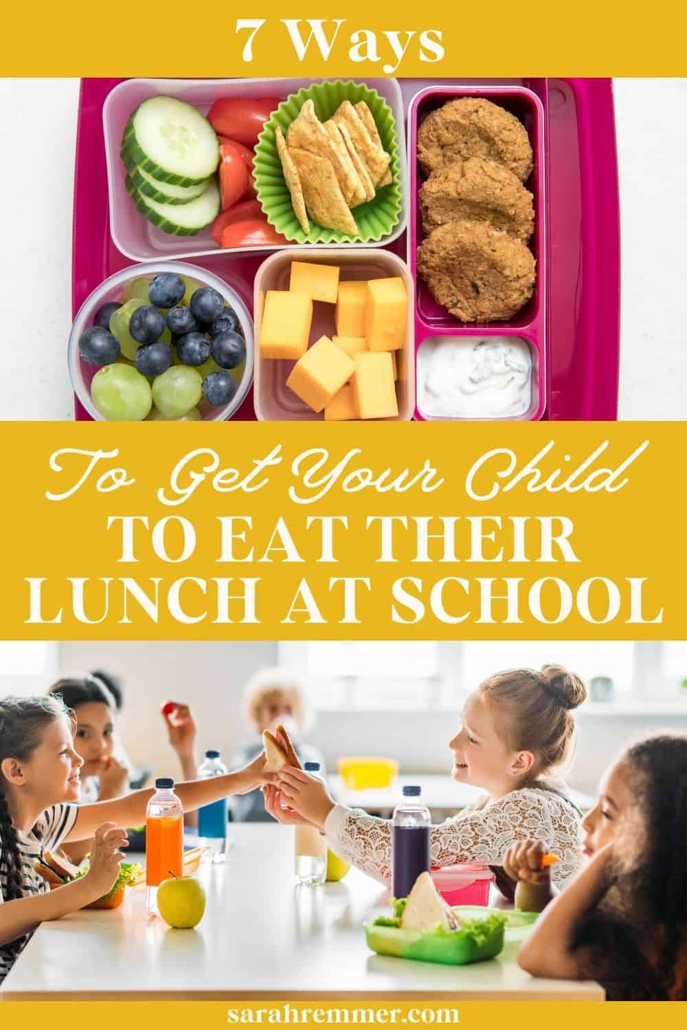 After reading one of a fellow blogger's posts on how her preschooler refuses to eat her lunch, I thought I'd "reply" by writing a post with some ideas. Kids refusing to eat their lunch is a common struggle faced by many parents, so here are 7 ways to get your child to eat their school lunch!