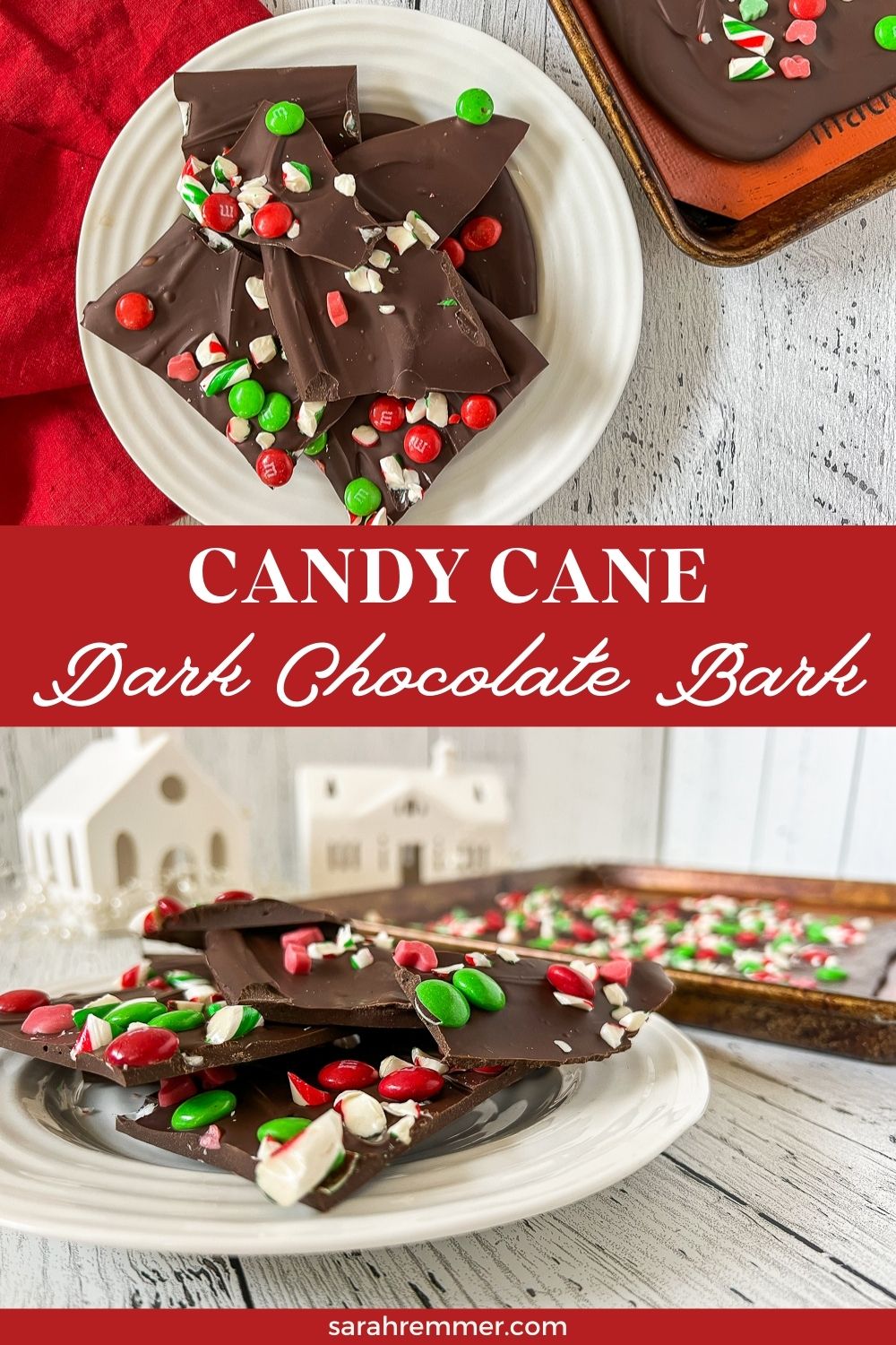 Got extra candy canes? Crush them and create this super easy, beautifully festive (and delicious) dark chocolate bark with your kids! 