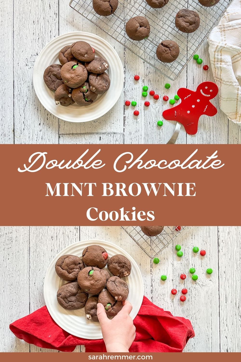 This is one of our go-to holiday baking recipes because it’s SO easy, and everyone loves them. These chewy, brownie-like cookies are delicious and are perfect for a holiday dessert or snack, or a cookie exchange!