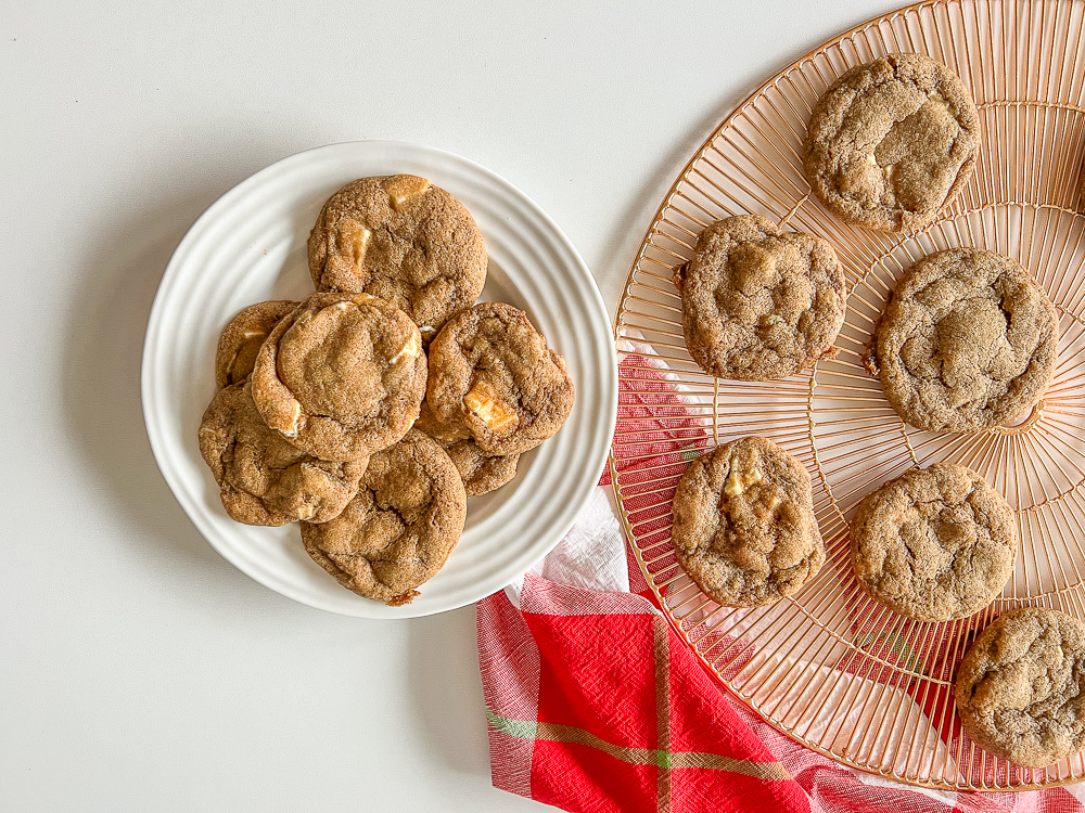 triple ginger white chocolate cookies