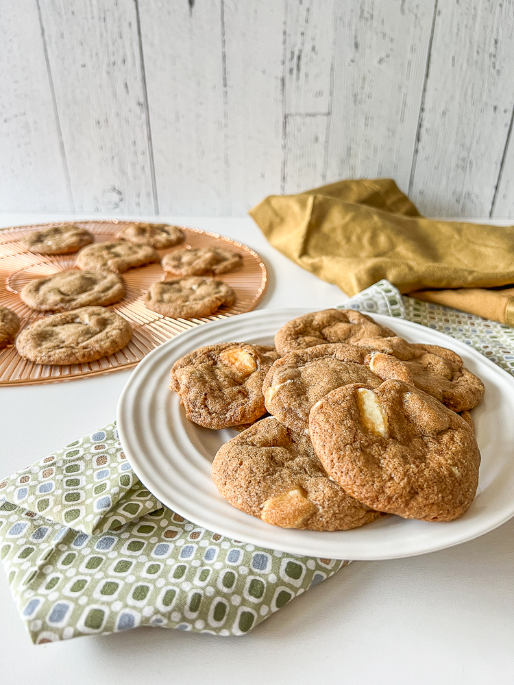 chewy ginger cookies on plates
