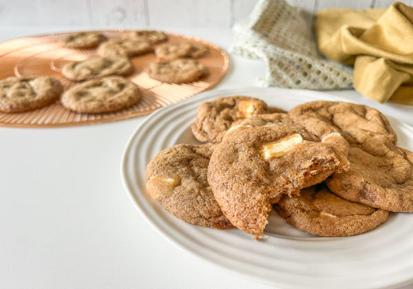 Chewy Triple Ginger White Chocolate Cookies