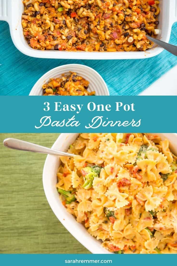 3 Easy One Pot Pasta Dinners