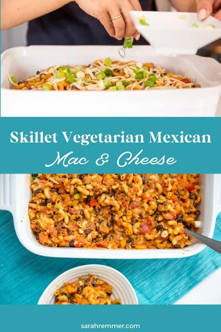 Skillet Vegetarian Mexican Mac & Cheese