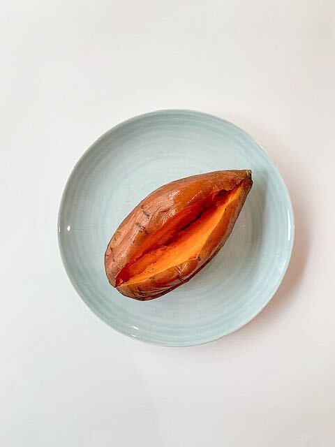 baked sweet potato on a plate