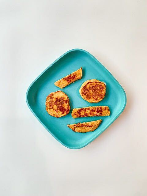 sweet potato pancakes on a plate