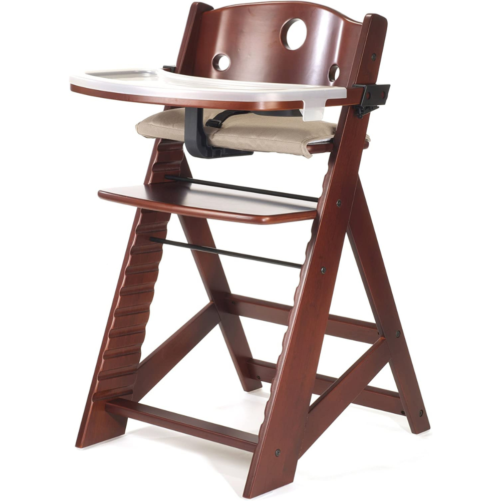 brown wooden highchair