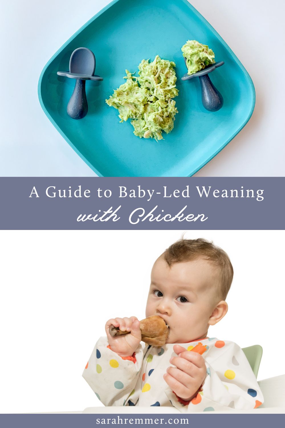Here is everything you need to know about baby-led weaning with chicken, from a pediatric registered dietitian. Whether you’re doing baby-led weaning, spoon-feeding, or a combination, this post will walk you through, step-by-step how to safely introduce chicken to your baby.