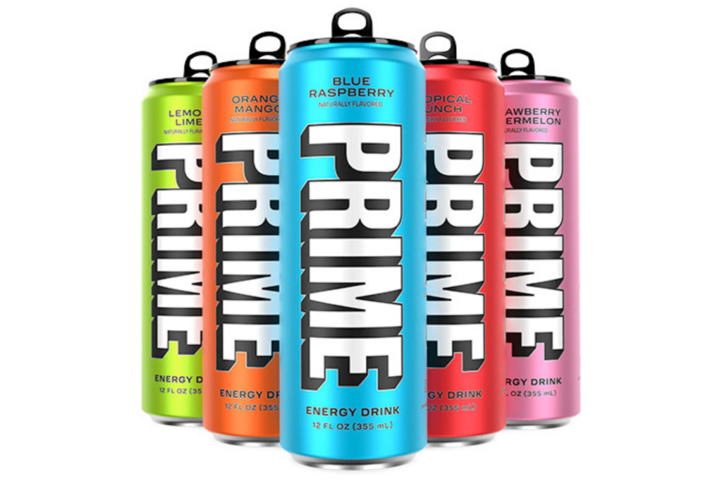 Prime energy drink bottles