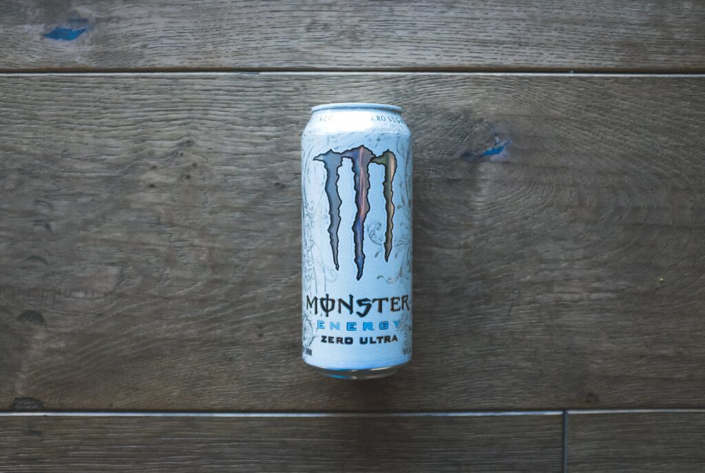 close up of a can of Monster energy drink