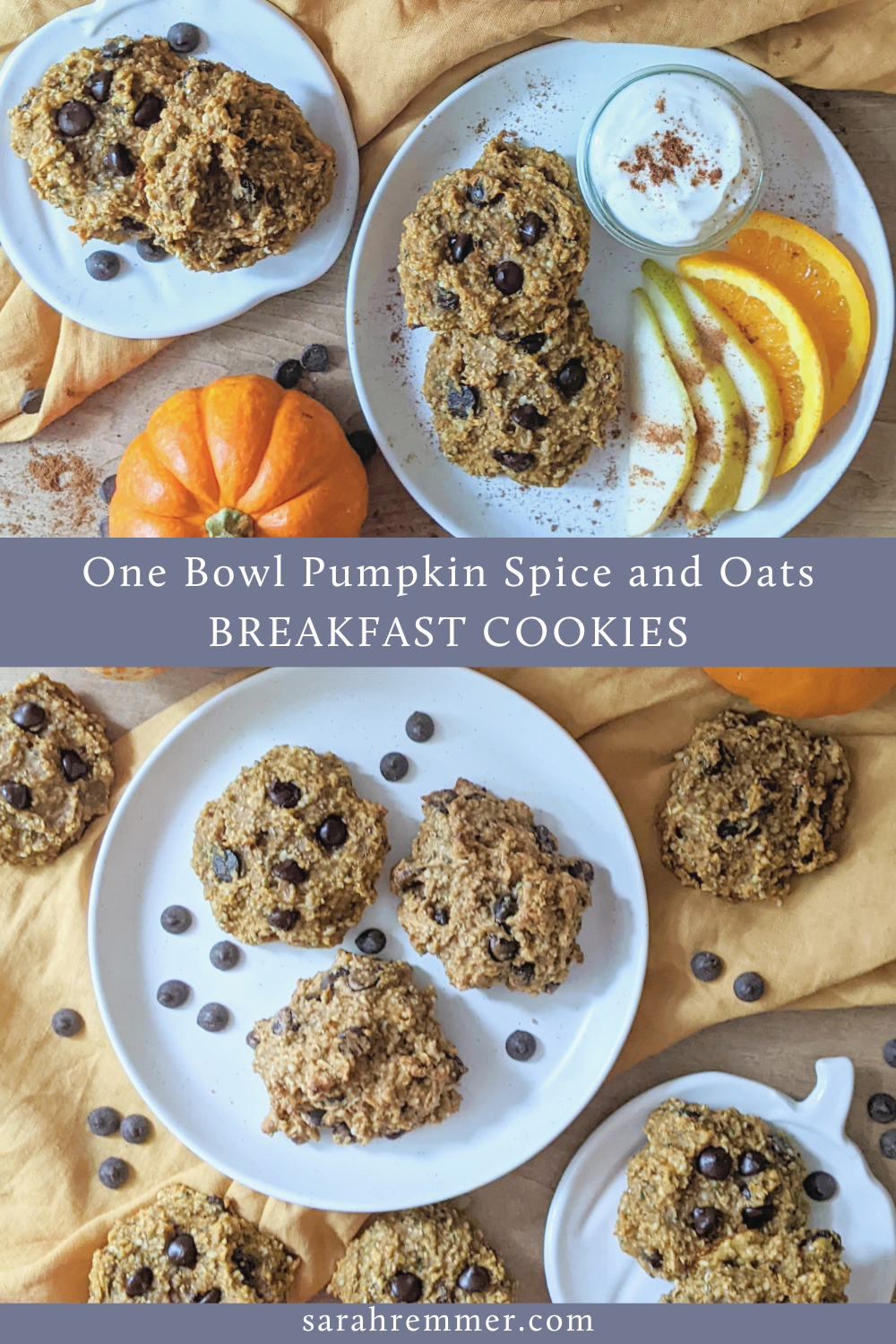 The most satiating, delectable and kid-approved pumpkin spice breakfast cookie! They are a nutritious and balanced start to your day.
