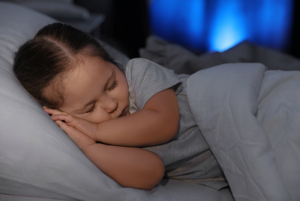 close up of a child sleeping