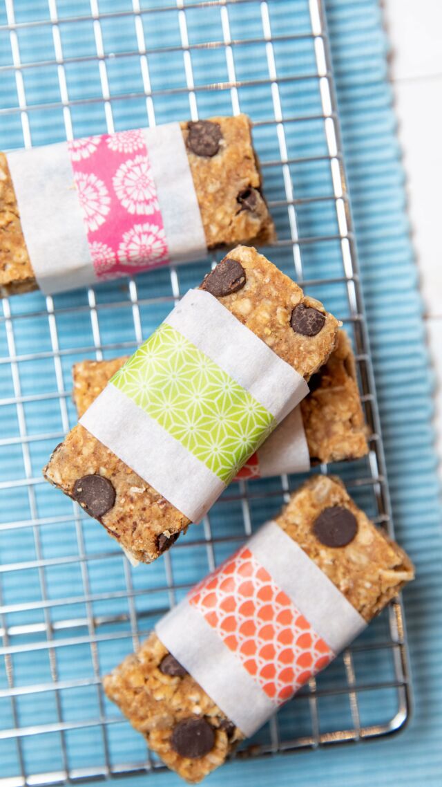 If you’ve never tried my Sweet and Salty Chocolate Chip Lentil Granola bars, you MUST – they have been one of the most popular recipes on my website for years and for good reason – they’re delicious, nourishing, satisfying (they are packed full of protein, fibre and vitamins and minerals) and super easy to throw together. Today I made a school-safe version of these because I am definitely struggling with school lunch creativity these days AND my kids love them 🙌🏻
 
First take canned rinsed lentils and blended them with a bit of water, and then added a school-safe seed butter, maple syrup, some vanilla and whisked that all together before adding the dry ingredients, which are oats (and more oats), flour, chia seeds, hemp hearts, cinnamon, and seasalt. Fold those, and then add your chocolate chips. Transfer to a lined or greased baking dish, pressing the mixture down firmly and then bake at 350 for about 25 mins or until golden brown. Allow it to cool and then slice into granola bars. These are the perfect combination of sweet and salty and will become a family-fave. Enjoy!
 
School-Safe Sweet & Salty Chocolate Chip Lentil Granola Bars
 
INGREDIENTS
• 1 cup canned and drained lentils (mixed with a bit of water and blended)
• 3 cups rolled oats 
• 1 cup flour
• ½ cup chia seeds
• ½ cup hemp hearts
• 3/4 cup maple syrup
• 2 tsp vanilla 
• 1 tsp cinnamon 
• 3/4 tsp coarse sea salt 
• 1 cup semi-sweet chocolate chips 
• More chocolate chips and seasalt for the top (optional)
 
INSTRUCTIONS
1. Preheat oven to 350F
2. Drain and rinse a can of lentils, take one cup + about 2 tbsp water and blend in a blender until smooth.
3. Combine blended lentils, nut or seed butter, maple syrup, and vanilla in a large bowl. Whisk together
4. In the same bowl add the dry ingredients and fold everything together. Add the chocolate chips and fold a bit more.
5. Transfer the mixture into a greased 9” X 13” baking pan, add a few extra chocolate chips on top as well as a sprinkle of seasalt and bake for 25 minutes or until golden brown on top
6. Allow to cool, cut into bars and serve as a snack on their own, in school lunches, or pair with fruit for a nourishing on-the-go breakfast.